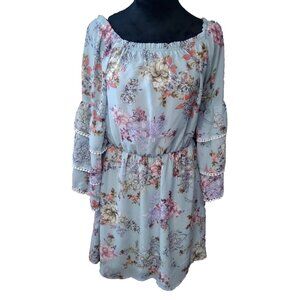 mini ruffled sleeve blouse dress jrs size M